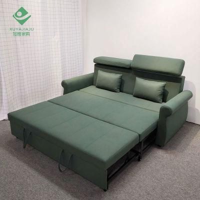 Modern Wooden Folding Chair Sleeper Double Seat Sofa Bed Living Room Multi-Function Divan