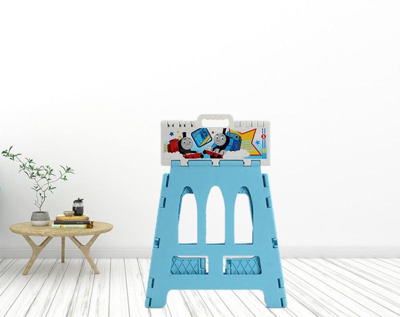 32 High Pattern Printed Plastic Folding Stool