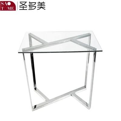 Transparent End Table in Modern Popular Living Room