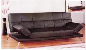Modern Black PVC Folded Sofa Bed