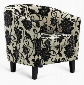 Living Room Lounge Fabric Upholstered Accent Tub Club Chair (FS-508)