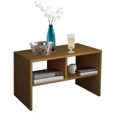 Brown Wooden Coffee Table with Two Compartments