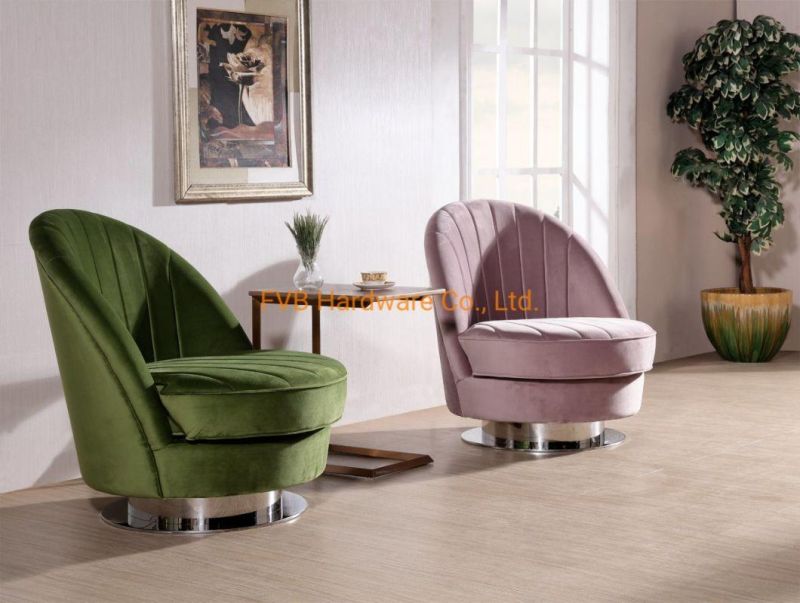 Purple European Sofa Furniture with Double Seats Velvet Cushion