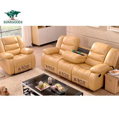 1+2+3 Recliner Genuine Leather Sofa Set with Power Function