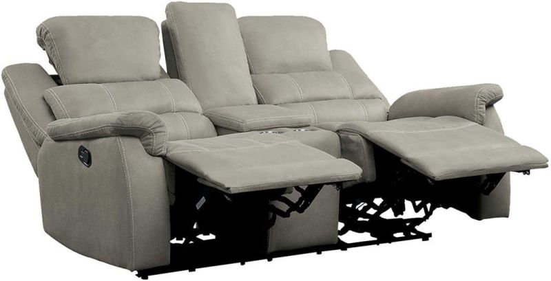 Jky Furniture Modern Design Technology Fabric Manual Recliner Sofa Set for (3+2+1) with Cup Holders and Console on Love Seater