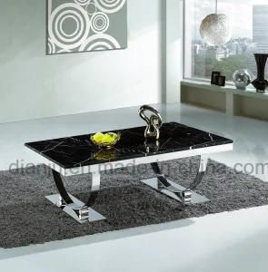 Stainless Steel Black Marble Coffee Table (CT6008)