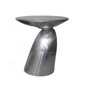 Industrial Style Aviator Furniture Round Smart Table Aluminium Coffee Side Table Metal Corner Cafe Tables