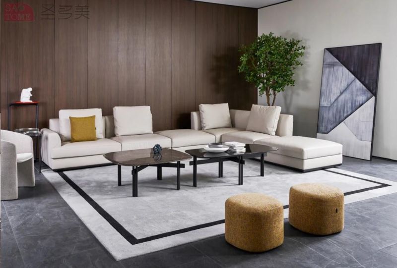 Hot Selling Skin White 4-Seat Living Room Sofa