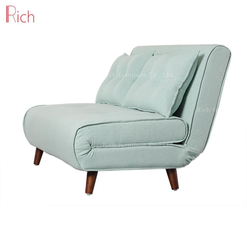 Mint Green 2 Seater Fabric Sofa Bed Modern Nordic Living Room Divan Bed