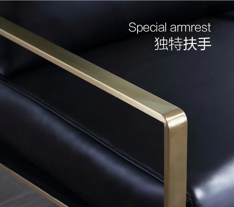 Fashion Style Stainless Steel Arm Chair Office Leather Chair