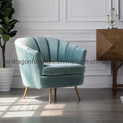 Modern Design Home Furniture Single Sofa Chair with Blue Fabric