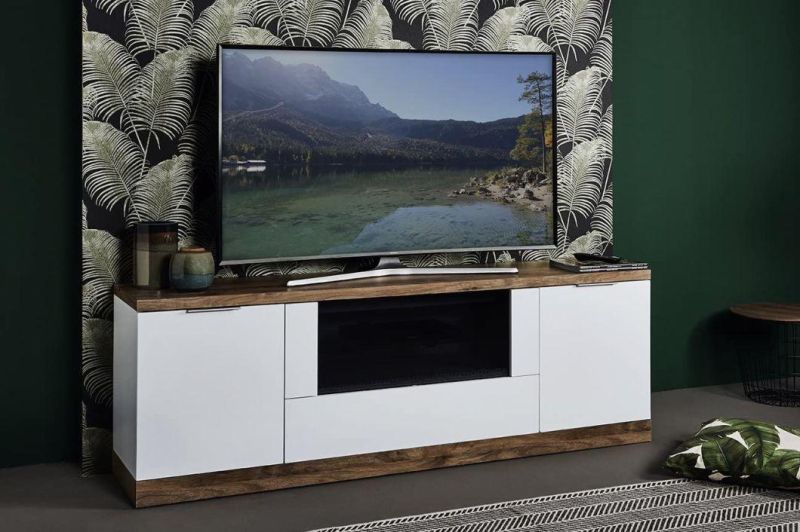 High Quality Wooden Metal Living Room Furniture Wood MDF Top TV Cabinet Stand with Drawer