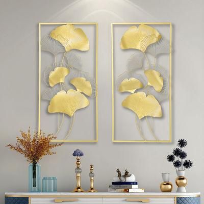 New Chinese Creative Ginkgo Leaf Living Room Iron Wall Hanging Hallway Wall Decoration