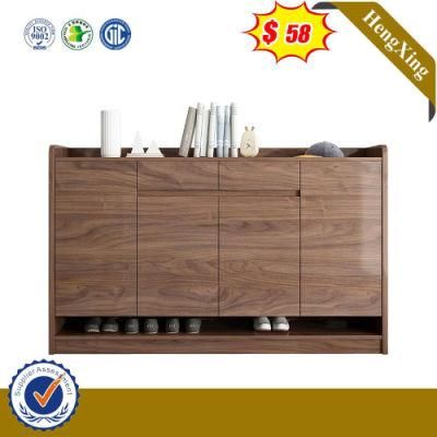 Home Decoration Walnut Color Wooden Shoe Cabinet Shoe Closet From China