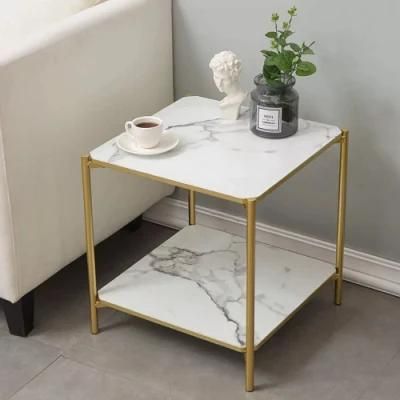 Modern Coffee Side Table Home Office Leisure Small Square Table White