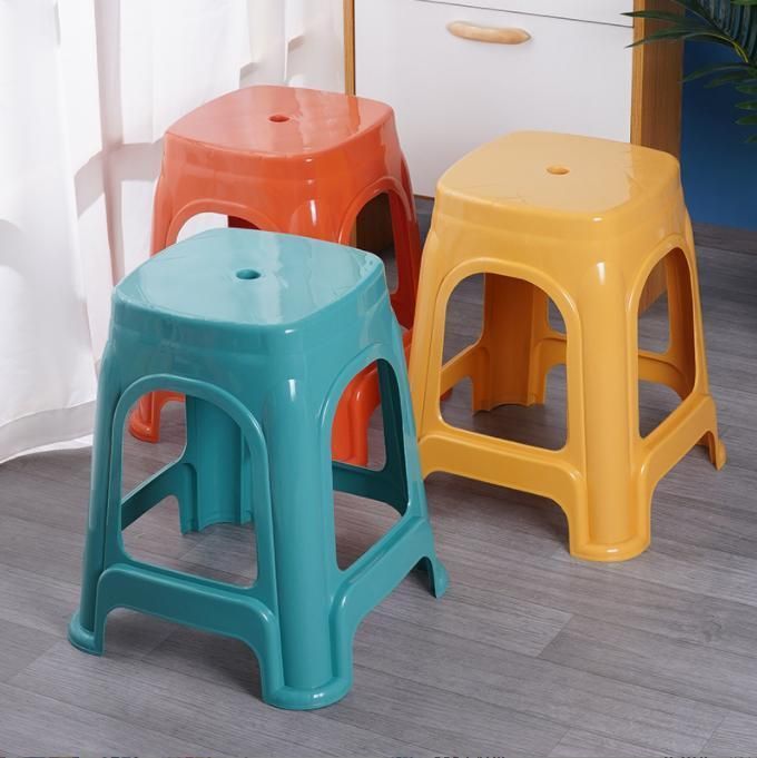 Plastic Stool Household Thickened Chair Living Room Bench Adult Dining Table High Stool