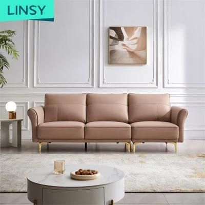 Wood Down American Modern Set Furniture Home Genuine Leather Sofa New BS012