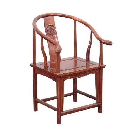Antique Chair Ring Chair White Embryo Chinese Solid Wood Leisure Chair Dining Chair