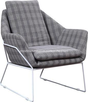 Modern Metal Fabric Living Room Chair for Hotel Lobby Restaurant