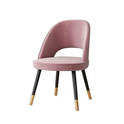 Restaurant Chairs Pink Velvet Dining Chair for Living Room