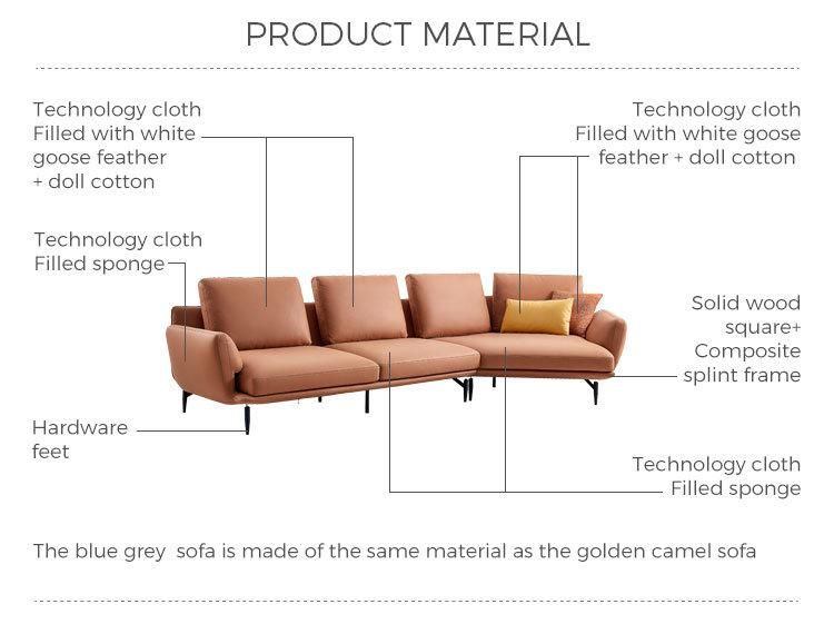 Linsy Modern Large European Contemporary Furniture Sectional Sofa Ls393sf1