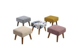 Square Stool Colorfully Ottoman Fabric Stool Foot Rest Stool Fabric Stool Bar Stool
