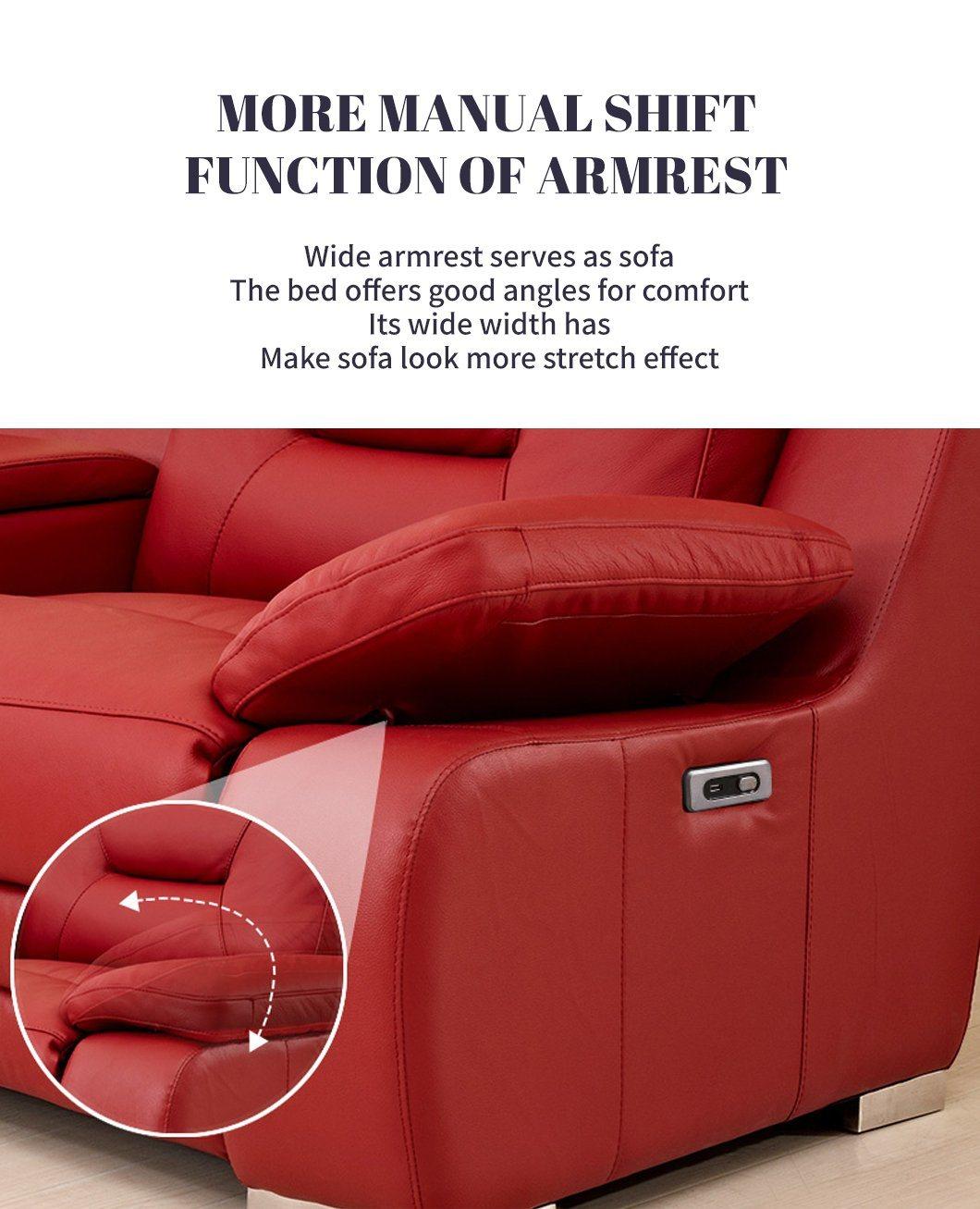 Hot Selling Leather Premium Home Theater Sofa Functional Sofa