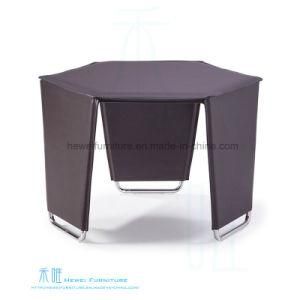 Stylish Metal Frame Leather Coffee Table for Restaurant (HW-9009T)