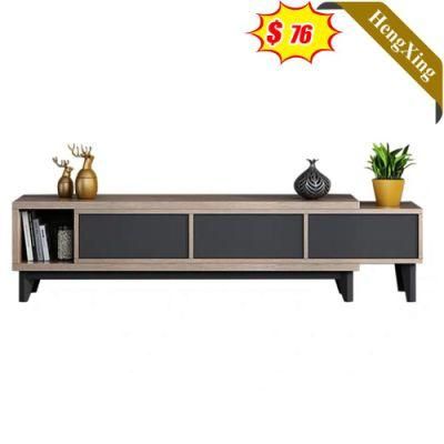 Creative Style Grey Mixed Color Living Room Furniture Wooden Storage TV Stand with Drawers Cabinet