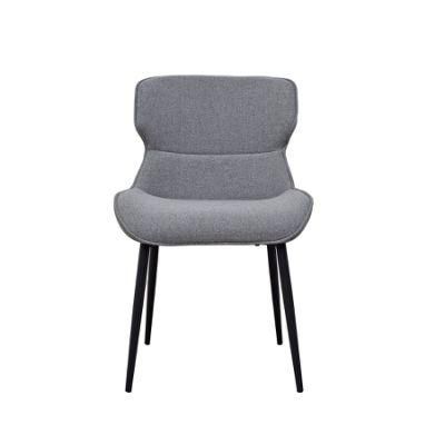 The Factory Hotly Pushes Gray Fabric Restaurant Chairs for Candlelight Dinners