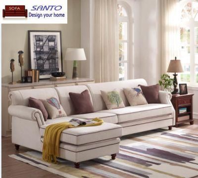 American Sectional Corner Sofa Leather Sofa Furniture Cheap Small Sofa Luxury Living Room Set Design Antique