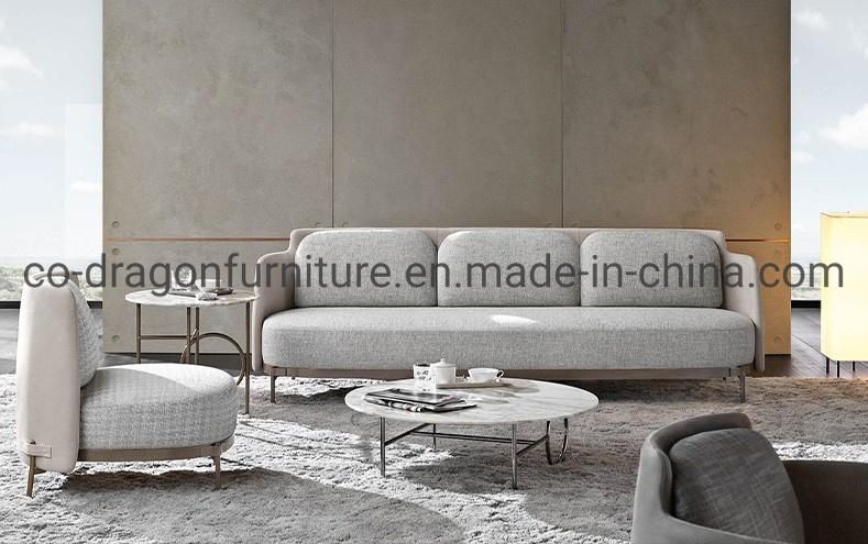 Modern Design Luxury Living Room Furniture Fabric Metal Sofa Chairs