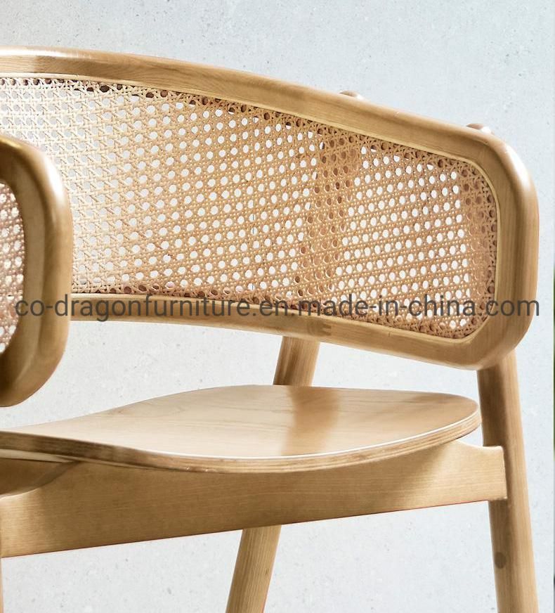 Fashion Home Furniture Wicker Rattan Leisure Chair with Wooden Arm
