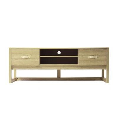 French Oak Entertainment Center TV Stands with Bin Drawers