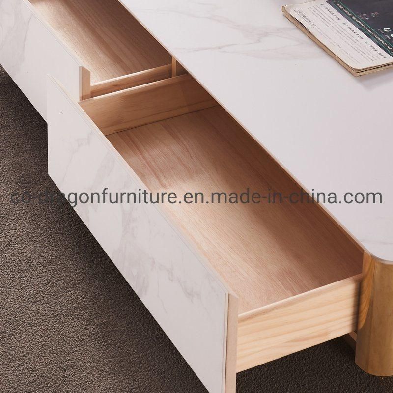 Modern Rectangle Wooden Coffee Table with Top for Home Furniture