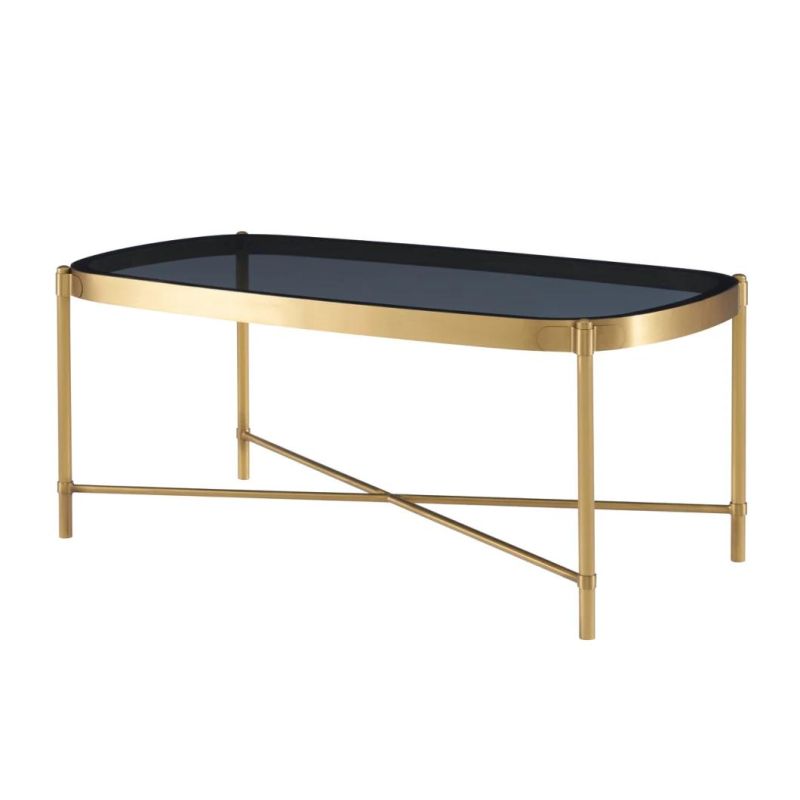 Living Room Luxury Design Stainless Steel Base with Glass Top Side Table