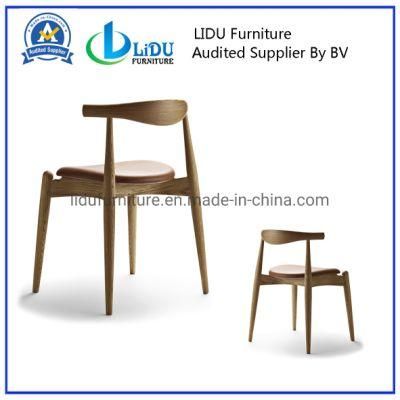Dining Chairs Set Wood Chair with Leather Cushion