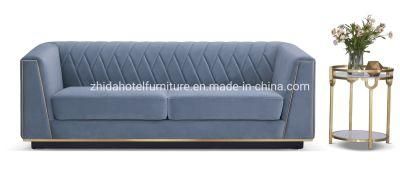 Luxury Living Room Leather Fabric Sofa for Modern Hotel Lobby