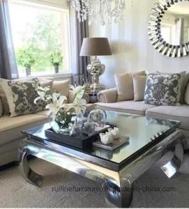 Modern Mirrored Coffee Table for Living Room Furniture