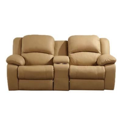 Home Furniture Manual Recliner Sofa with Coffee Table Functional Leisure Sofa Loveseat Sofa Living Room Sofa Set Bright Warm Color