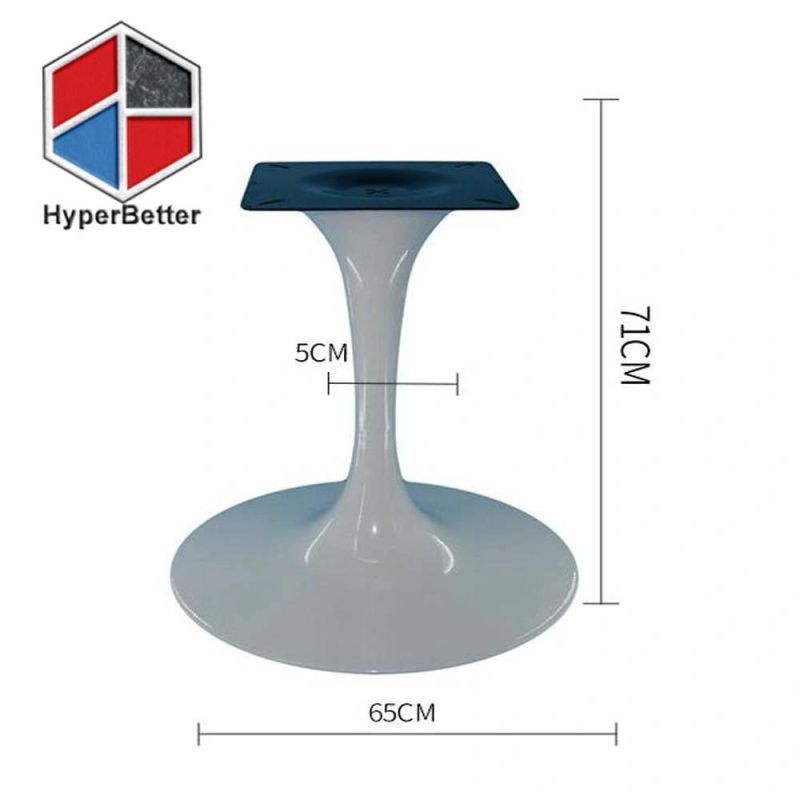 Artificial Marble Table Top 80cm with Black Tulip Base Center Table