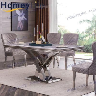 Factory Wholesale Modern Marble Top Dining Table for Restaurant