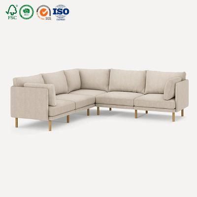 Royal Kd Sofa in a Box Leather Fabric Linen Cover 7 Seater Modular Sofa Furniture Living Room Sofa Set