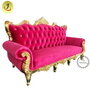 Luxury Royal French Style 3 Seater Sofa for Wedding Event Living Room