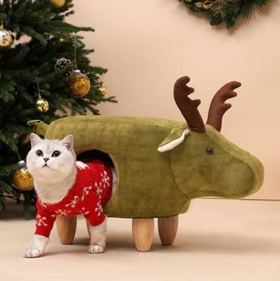 Li&Sung Christmas Animal Stool New Design Cute Elk Stool