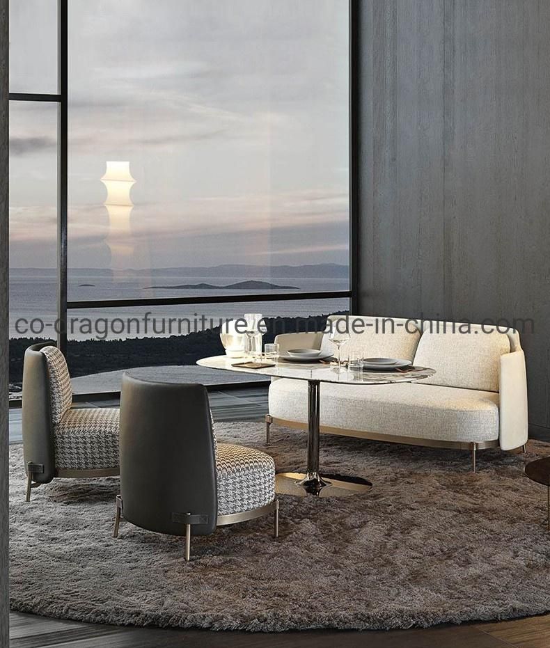 Modern Design Luxury Living Room Furniture Fabric Metal Sofa Chairs