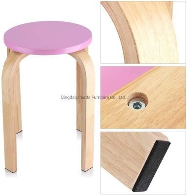 Children&prime;s Simple Furniture Living Room Dining Room Modern Solid Wood Chairs