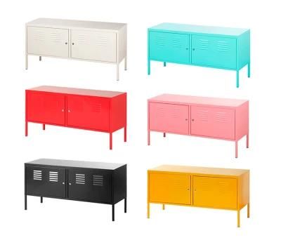 (white, black, blue, black, yellow) Floor Metal Cabinet TV Stand