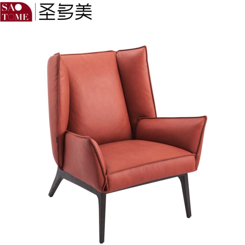 Lazy Sofa Living Room Bedroom Balcony Single Person Small Apartment Sofa Leather Leisure Chair