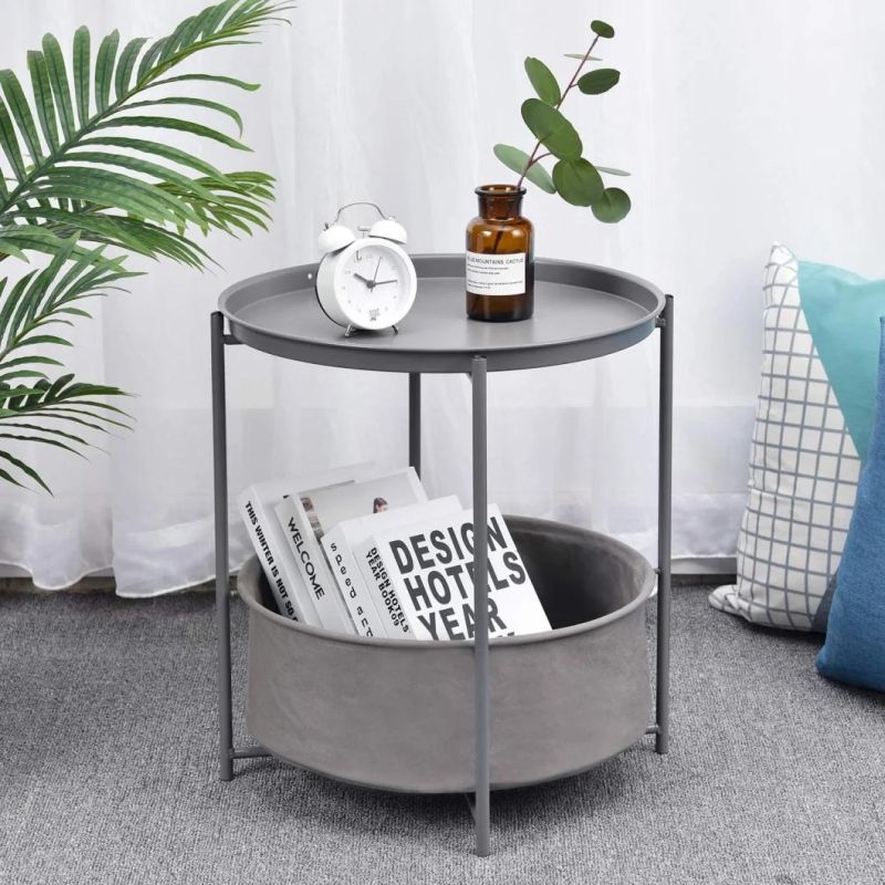 Modern Minimalistic Living Room Furniture Round Coffee Table with Storage